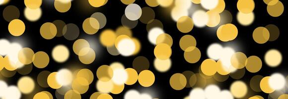 Shiny, golden bokeh lights creating a festive, luxury effect with twinkling spots and a vibrant glow photo