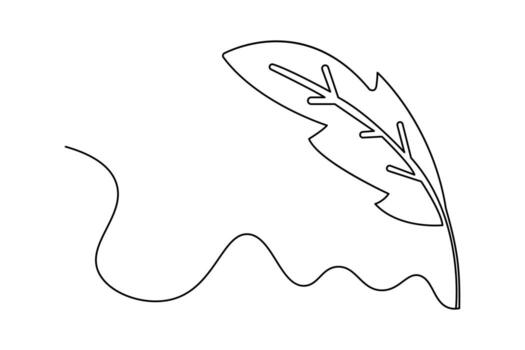 pluma línea Arte en minimalista uno línea dibujo estilo con elegante y suave curvas vector