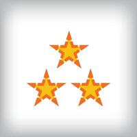 Triple rating star logo design template illustration. Identity design for company. vector