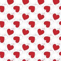 Cupid bow and arrow for Valentine's Day. Seamless red heart pattern with romantic love arrows. vector