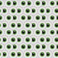 Round green eye seamless pattern with bold vision and black pupils for background vector