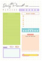 a hand drawn daily planner with mood tracker template design vector