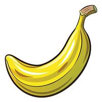 a banana is shown in a cartoon style vector