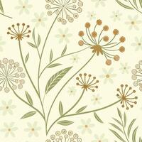 Seamless wallpaper pattern of flowers, roses for partition background floral seamless pattern with flowers and leaves vector