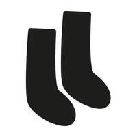 Cozy socks silhouette. Pair of warm socks icon for hygge design. SVG cutting file vector