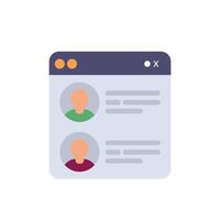 User Profile Display Web Interface vector