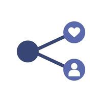 Share Connection Between Users Icon vector
