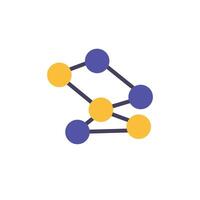 Data Network Nodes and Links vector