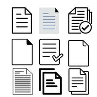 Document Icons Files Checklists and Paperwork Representation vector