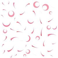 Abstract Composition of Pink Shapes on White vector