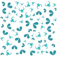 Teal Abstract Shapes on White Background vector