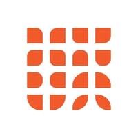 Abstract Geometric Logo with Rounded Corner Squares vector