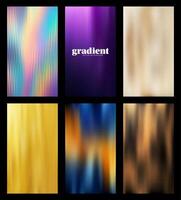 A set of six abstract backgrounds with different colors vector