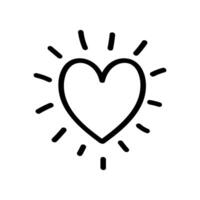 A simple line drawing of a heart shape vector