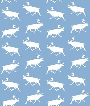 Seamless patterns of hand drawn doodle sketch reindeer isolated on background vector