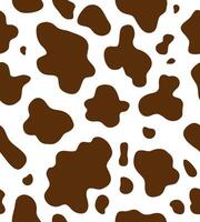Seamless pattern of cow fur print isolated on white vector