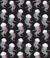 Seamless pattern of hand drawn doodle sketch jelly fish isolated on background vector