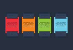 Workflow concept for infographic with 4 steps, options, parts or processes. Business data visualization. vector