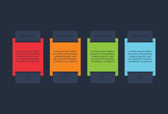 Workflow concept for infographic with 4 steps, options, parts or processes. Business data visualization.