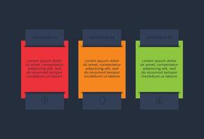 Workflow concept for infographic with 3 options, parts or processes. Business data visualization. vector