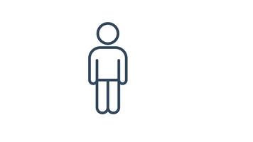 Progress icon animated. people icon with up arrow. animated icon related to motivation. suitable for user interface, provide visual feedback and more. alpha channel, transparent background video