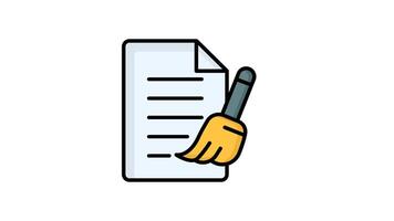 Data cleaning animated icon. animation with transparent background video