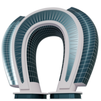 A large building with a curved shape png