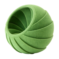 Abstract green swirl sphere isolated png