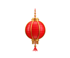 Chinese lantern icon 3d render concept of lampion Chinese New Year elements icon illustration png