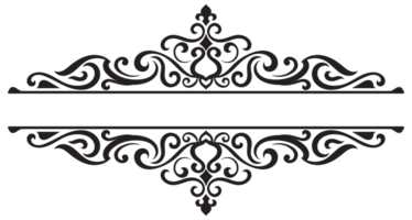 Vintage pattern, abstract frame, vintage scroll lines, classic elements transparent background png