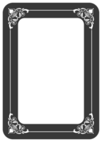 Black and white frame, vintage frame, label frame, transparent background card frame png