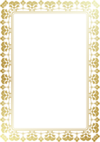 Frame pattern, gold lines, abstract border, tribal flowers, photo frames, transparent background card png