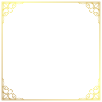 Simple vintage photo frame, decorative border for label, transparent background png