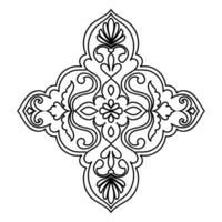 Abstract pattern for carpet line design, tattoo element vector