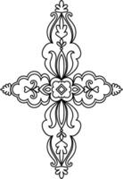 Carpet composition lines, black lines graphic elements vector