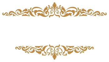 Vintage Gold Frame Ornament for Invitation and Decoration vector
