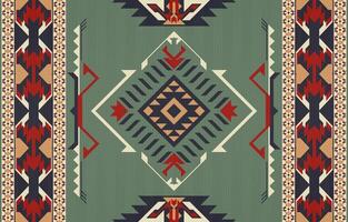 Geometric carpets with western patterns for textiles, wallpapers and home decoration vector