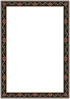Carpet Frame, Vintage Pattern A4 Picture Frame, Abstract Flower Vintage Border vector