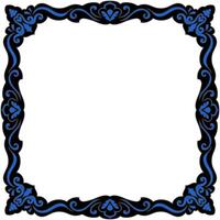 Blue Frame Vintage Square Picture Frame vector