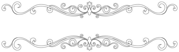 Luxury vintage decorative frame with symmetrical swirl pattern. Perfect for invitation cards, certificates, menus and various decorative designs. Black and white border pattern. vector