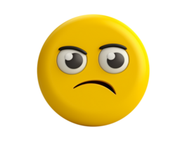 Sad expression emoji with simple design png
