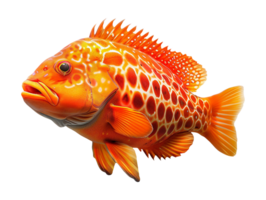 Brightly Colored Fish with Unique Pattern png