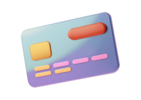 Colorful Payment Card Icon with 3D Effect png