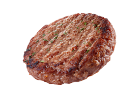Beef Patty with Grill Marks and Realistic Texture png