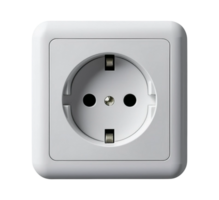 An electrical socket with two holes on a transparent background png