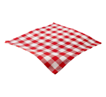 Rustic Tablecloth in Red and White Gingham Pattern png