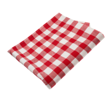Classic Picnic Style Checkered Tablecloth with Red and White Pattern png
