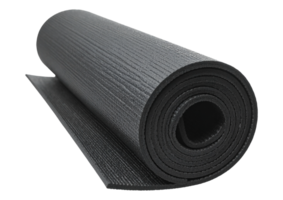 Black Yoga Mat with Non Slip Design png