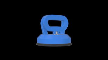 Suction Cup Rotating on a Transparent Background. Seamless Loop. 4K video