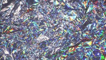 Abstract Holographic Foil Background with Trippy Colors and Light Reflections video